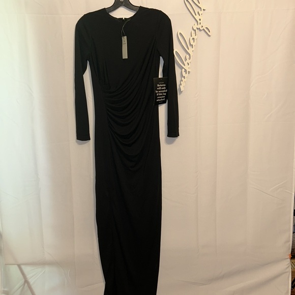Black Ruched Nicole Dress - Picture 6 of 11